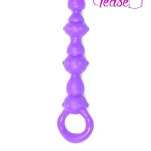 1457A Purple Silicone Anal Massager with Pull Ring - LAST CHANCE - Final Closeout!