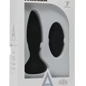 A Play Thrust Adventurous Rechargeable Silicone Anal Plug w/Remote - Black