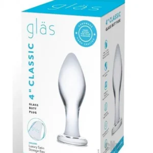 4 In Classic Glass Butt Plug