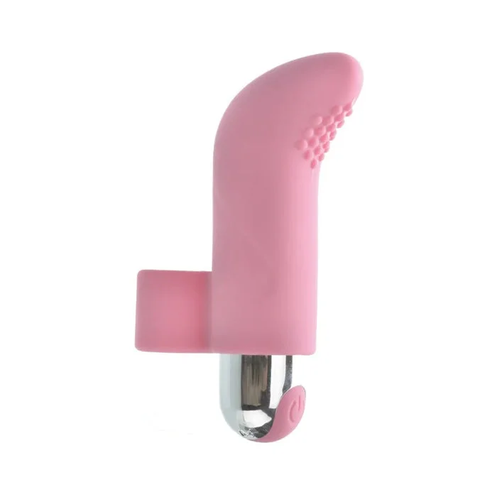 Adam & Eve Curved Tip Silicone Rechargeable Finger Vibe With Removable Bullet