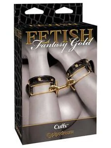 Fetish Fantasy Gold Cuffs Black