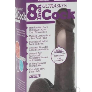 Vac-U-Lock UR3 Cock 8 Black - Lifelike Pleasure at Your Fingertips