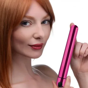 10X Slim Metallic Bullet Vibrator - Pink