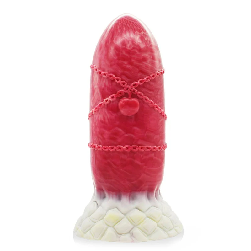 8 Inch Egg Butt Plug with Chain