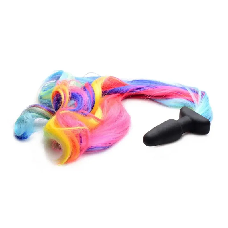 XR Brands Tailz Pony Tail Anal Plug – 20" Synthetic Tail, Silicone, 2 Colors